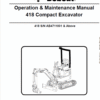Bobcat 418 Compact Excavator Service Manual