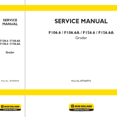Cart New Holland F106.6 Tier 3 and F156.6 Tier 3 Service Manual