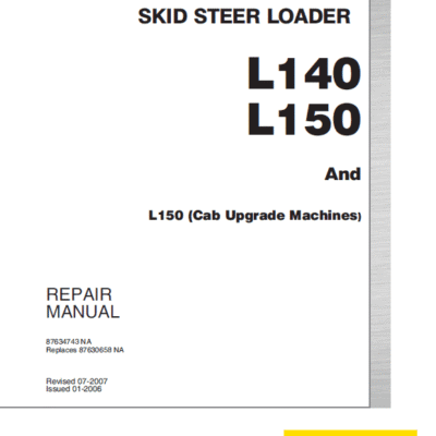 Cart New Holland L140 and L150 SkidSteer Service Manual