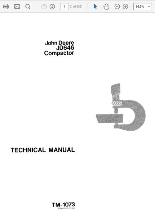 John Deere 646 Compactor Service Manual