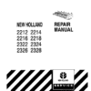 New Holland 2200, 2300 Series Haybine Header Repair Service Manual