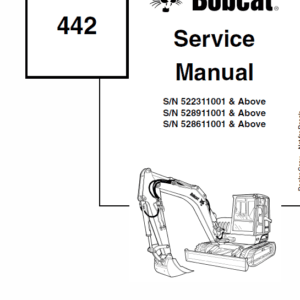 Bobcat 442 Excavator Repair Service Manual Bobcat 442 Excavator Repair Service Manual - Image 4