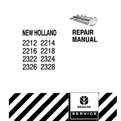 Cart New Holland 2200, 2300 Series Haybine Header Repair Service Manual
