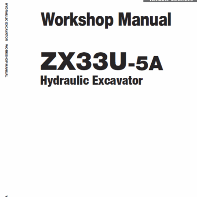 Hitachi ZX33U-5A Mini Excavator Service Repair Manual