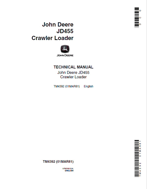 John Deere 455 Crawler Loader Repair Technical Manual John Deere 455 Crawler Loader Repair Technical Manual