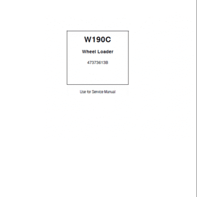 Cart New Holland W190C Wheel Loader Service Manual