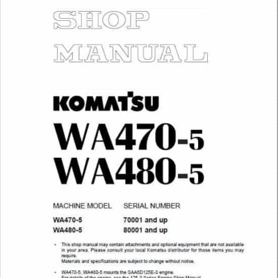 Komatsu WA470-5H Wheel Loader Service Repair Manual
