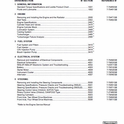 Case 590SL 590 Super L Loader Service Repair Manual
