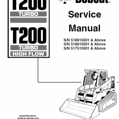 Cart Bobcat T200 Loader Service Manual