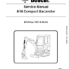 Bobcat E16 Excavator Repair Service Manual