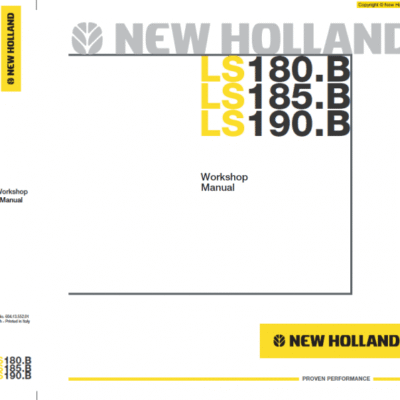 New Holland LS180.B, LS185.B and LS190.B SkidSteer Service Manual