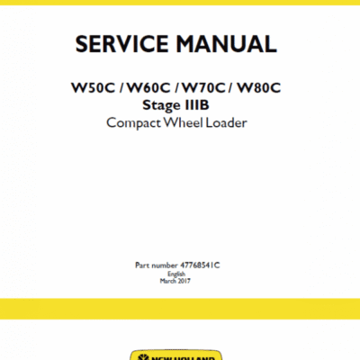 Cart New Holland W50C, W60C, W70C, W80C Stage 3B Loader Service Manual