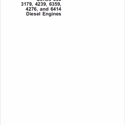 Cart John Deere 300 Series 3179, 4239, 6359, 4276, 6414 OEM Engines Manual