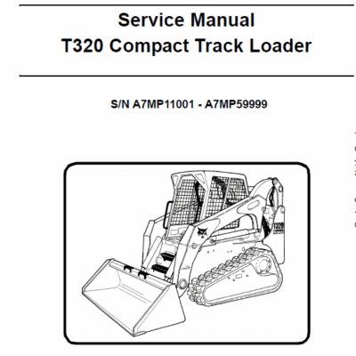 Cart Bobcat T320 Loader Service Manual