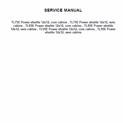 New Holland TL60E, T75E, TL85E, TL95E Tractor Service Manual