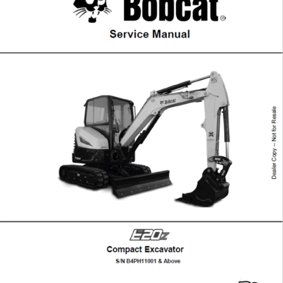 Cart Bobcat E20Z Excavator Repair Service Manual