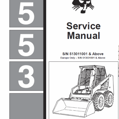 Cart Bobcat 553 Skid-Steer Loader Service Manual
