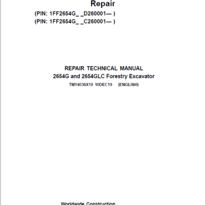 Cart John Deere 2654G, 2654GLC Swing Machine Repair Manual