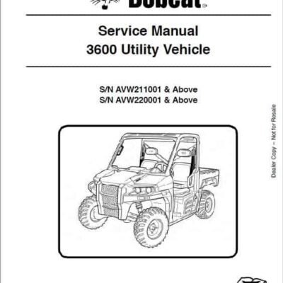 Cart Bobcat 3600 Toolcat Utility Vehicle Service Repair Manual