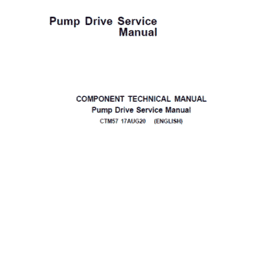 John Deere Pump Drive Gear Boxes Component Technical Manual