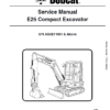 Bobcat E25 Excavator Repair Service Manual