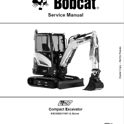 Cart Bobcat E27 Excavator Repair Service Manual