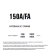 Komatsu 150A and 150FA Hydraulic Crane Service Manual