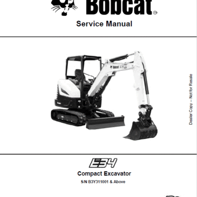 Cart Bobcat E34 Excavator Repair Service Manual