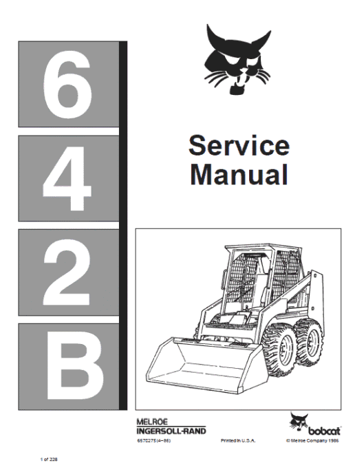 Bobcat 642B Skid-Steer Loader Service Manual