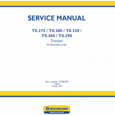How To Repair New Holland T8.390, T8.420 Tractor Service Manual
