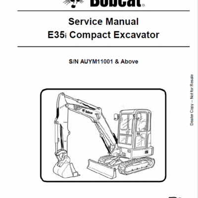Cart Bobcat E35i Excavator Repair Service Manual