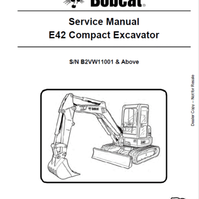 Cart Bobcat E42 Excavator Repair Service Manual