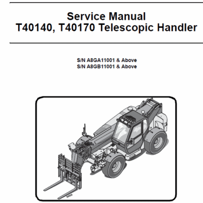 Bobcat T40140, T40170, T40180 Telescopic Handler Service Repair Manual