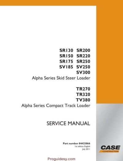 Case SR130 SR220 Skid Steer Loader Service Repair manual - Image 2