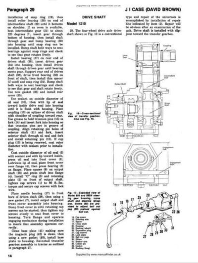 JI Case David Brown 885 885N 995 Tractor Service Manual - Image 2
