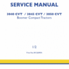 New Holland Boomer 3040 CVT, 3045 CVT and 3050 CVT Tractor Manual