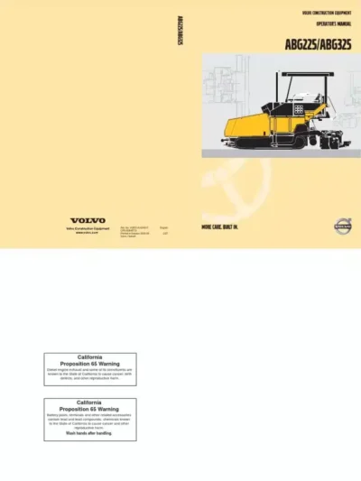 Volvo ABG 225-325 Operator Manual