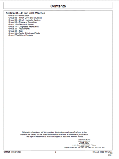 John Deere 40, 4000 Winches Component Technical Manual - Image 2