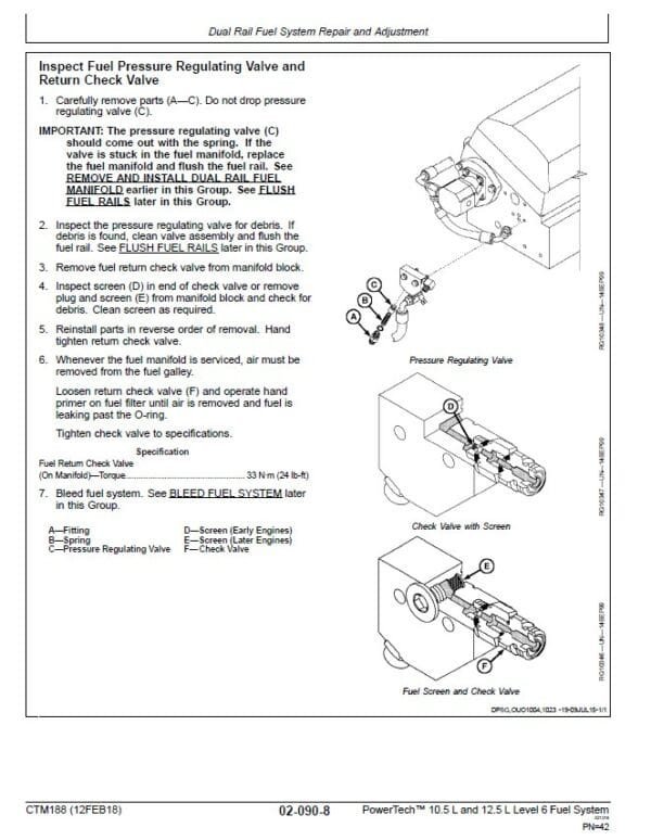 John Deere PowerTech 10.5L, 12.5L Diesel Engines Level 6 Lucas Electronic Fuel Systems Repair Manual John Deere PowerTech 10.5L, 12.5L Diesel Engines Level 6 Lucas Electronic Fuel Systems Repair Manual - Image 2