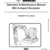 Bobcat E63 Excavator Repair Service Manual