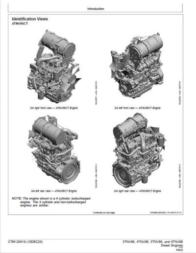 John Deere 3TNV86, 4TNV86, 3TNV88, 4TNV88 Diesel Engine Technical Manual - Image 2