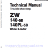 Hitachi ZW140-5B, ZW140PL-5B Wheel Loader Service Repair Manual