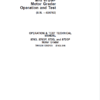 John Deere 870G, 870GP, 872G, 872GP Grader Technical Manual