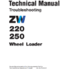 Hitachi ZW220, ZW250 Wheel Loader Service Repair Manual