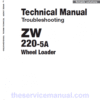 Hitachi ZW220-5A, ZW220-5B Wheel Loader Service Repair Manual