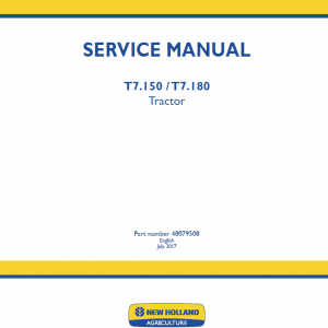 New Holland T7.140, T7.150, T7.165, T7.180 Tractor Service Manual New Holland T7.140, T7.150, T7.165, T7.180 Tractor Service Manual - Image 2