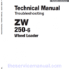 Hitachi ZW250-6 Wheel Loader Service Repair Manual