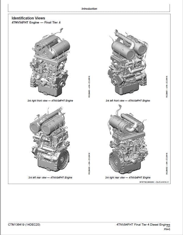 John Deere 4TNV94FHT Diesel Engine Tier 4 Service Manual John Deere 4TNV94FHT Diesel Engine Tier 4 Service Manual - Image 2