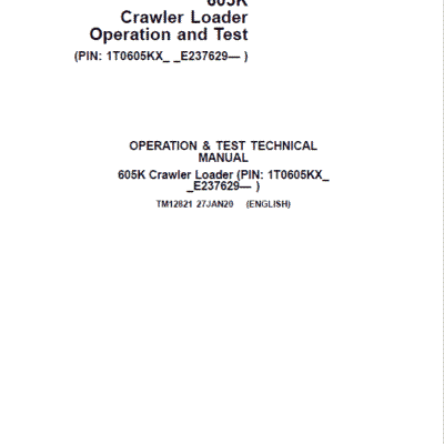 John Deere 605K Crawler Loader Service Manual