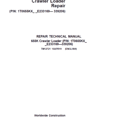 John Deere 655K Crawler Loader Service Manual